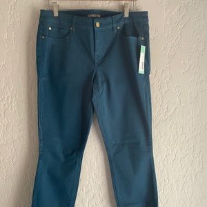 Level 99 Shauna Skinny Jeans in Teal - Size 14